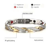 hot twisted healthy magnetic stainless steel bracelet women power therapy magnets bracelets men bangles women pulseira homens