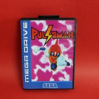pulseman 16 bit md card with retail box for sega megadrive video game console system
