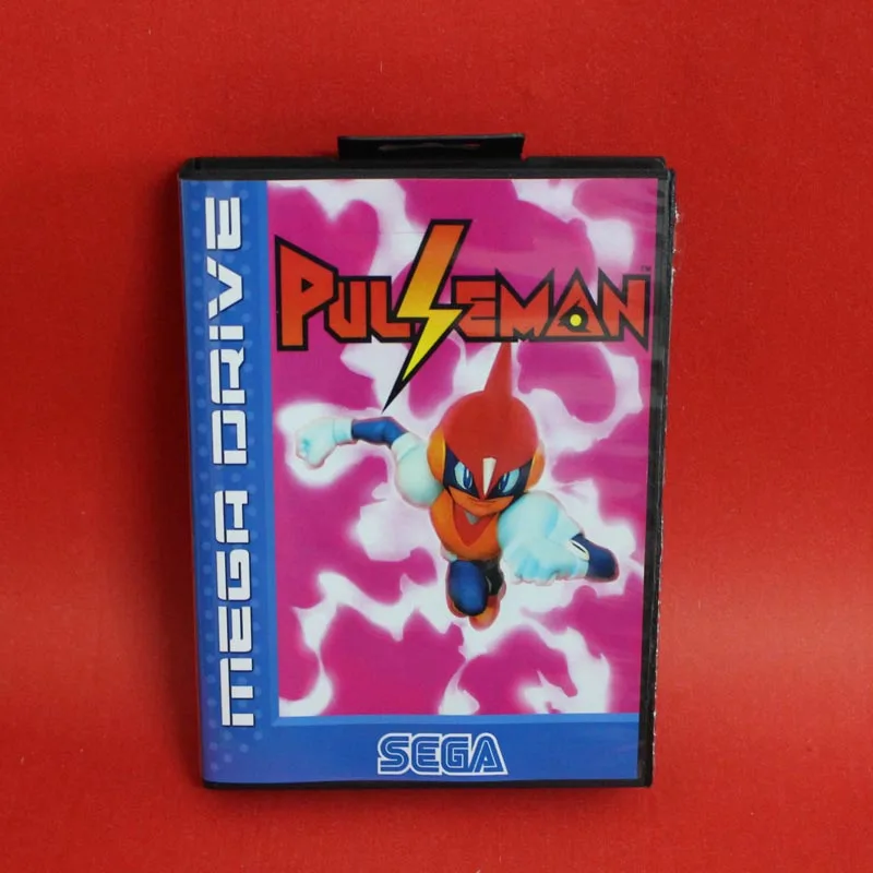 Pulseman 16 бит MD карточная игра с коробку для Sega MegaDrive игровая консоль системы|box