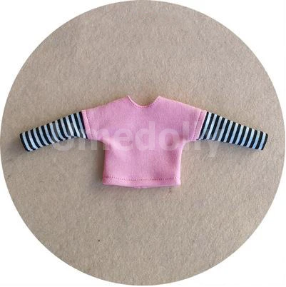 1pcs T-shirt 1 шт., модная одежда Blyth Doll, футболки, Комбинезоны для 1/6 BJD, Azone S, OB24, Одежда для куклы-Барби, комбинезон, аксессуары - Цвет: 1pcs T-shirt