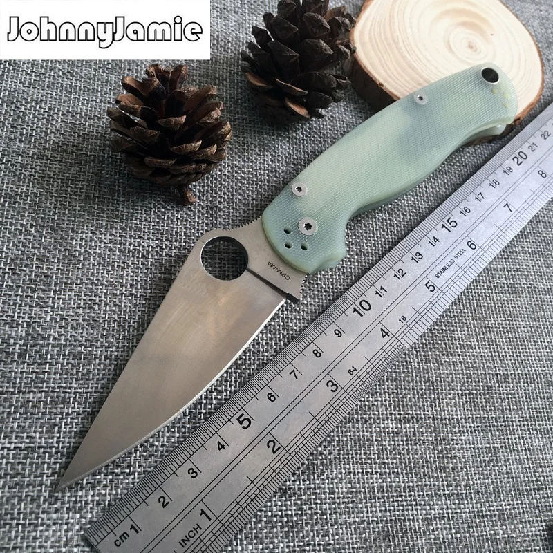 Johnnyjamie C81 военизированной 2 PM2 G10 ручка CPM M4 C81GM4P2 тактический складной Ножи выживания Охота Боуи Боевая EDC s|folding