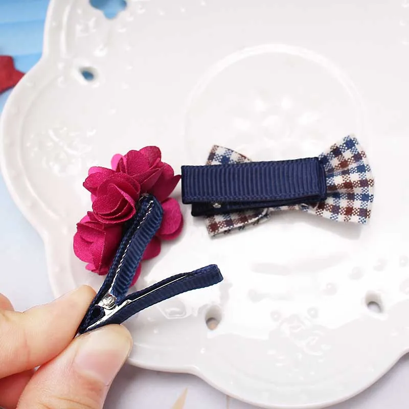M MISM 1set=2pcs New Child Accessories Ribbon Lace Bow Flower Hairpins Girl Baby Kids Headdress Ornaments Barrettes Hair clip | Украшения и