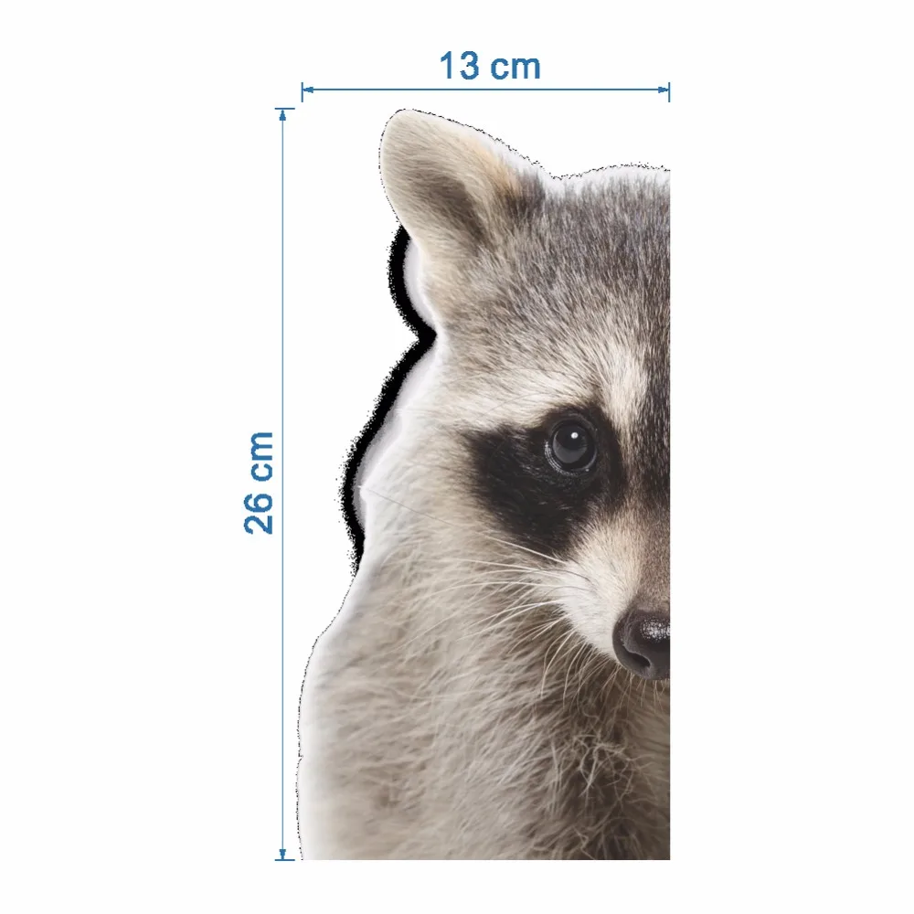 Yanqiao Vivid Cat Raccoon Wall Sticker Glass Car Decor DIY Art Decal Removable Self Adhesive Living Room Bedroom Home Office | Дом и сад