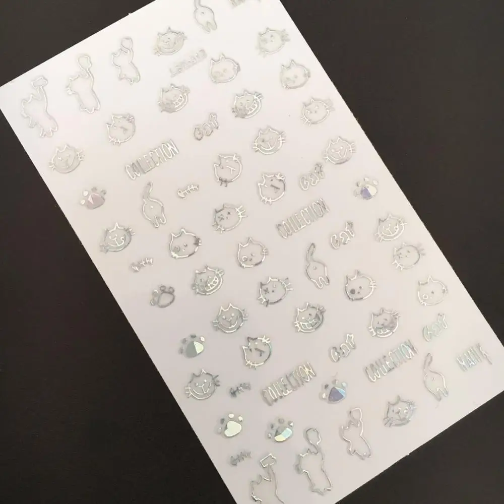 Новейшая 3d наклейка для дизайна ногтей dream fold CATS SOLO nail-111 Переводные картинки инструмент DIY Инструменты для украшения ногтей - Цвет: LSK-312 SILVER