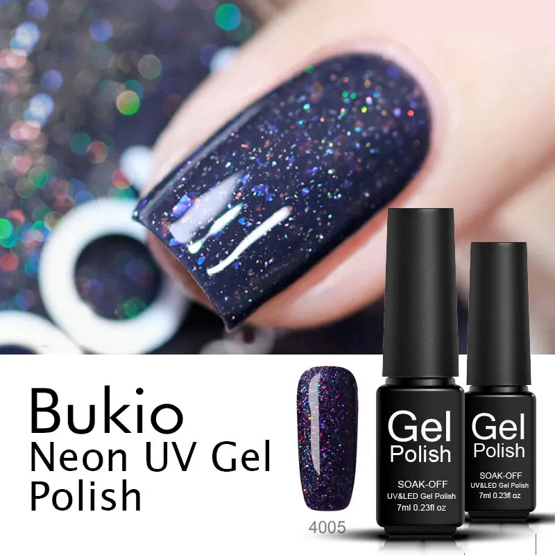 Bukio неоновый УФ Гель-лак Гибридный лак для ногтей Радужный Полупостоянный гель