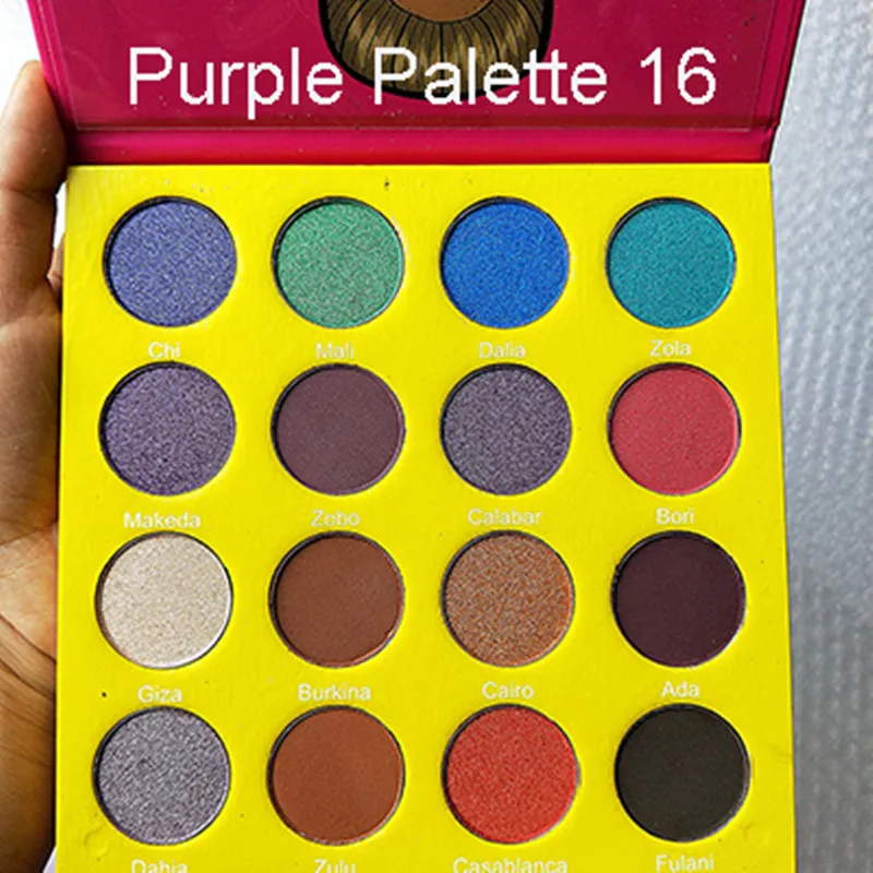 Purple Palette 16 GIVENONE 6/12/16 Цвет макияж глаз ню палитра матовые тени для век Палитра Блеск порошок тени для век земные тени штамп пигмент - Цвет: Purple Palette 16
