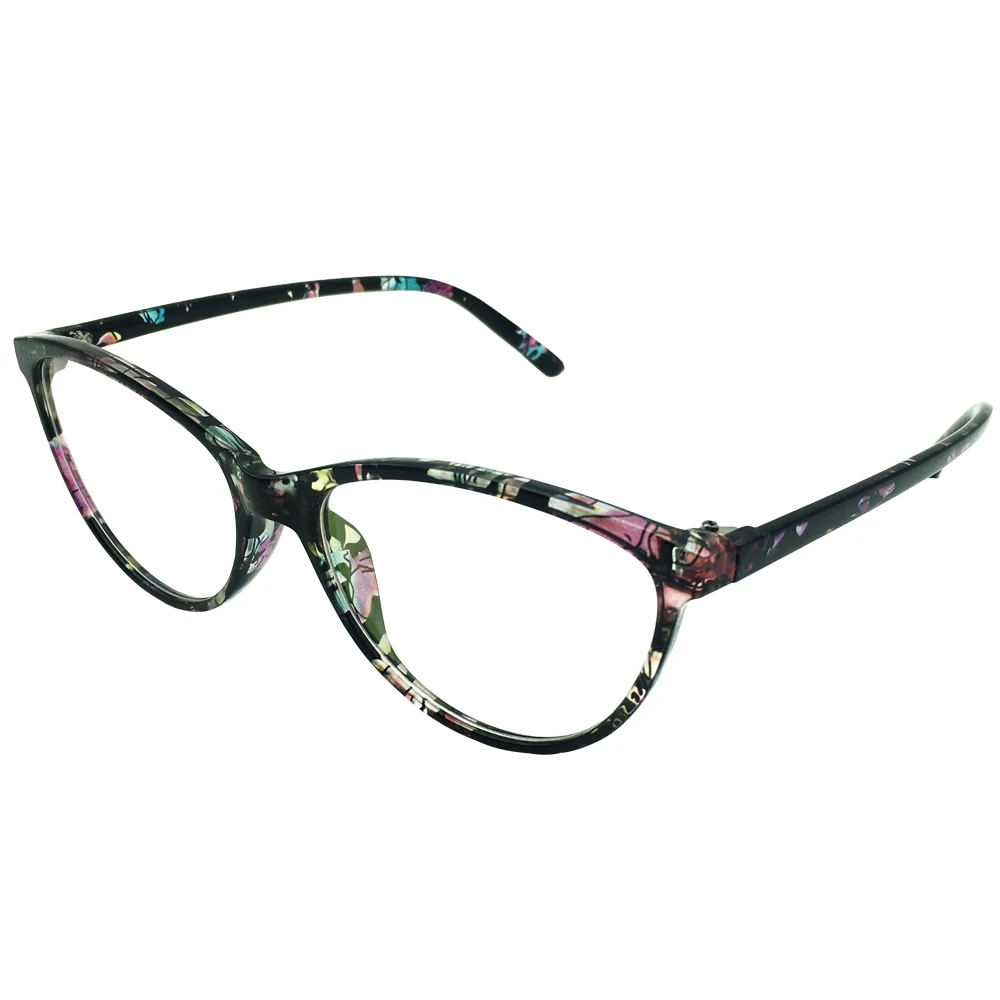 Дамы Cateye близорукие очки женские Cat Eye Цветочные разноцветные кадры Gafas