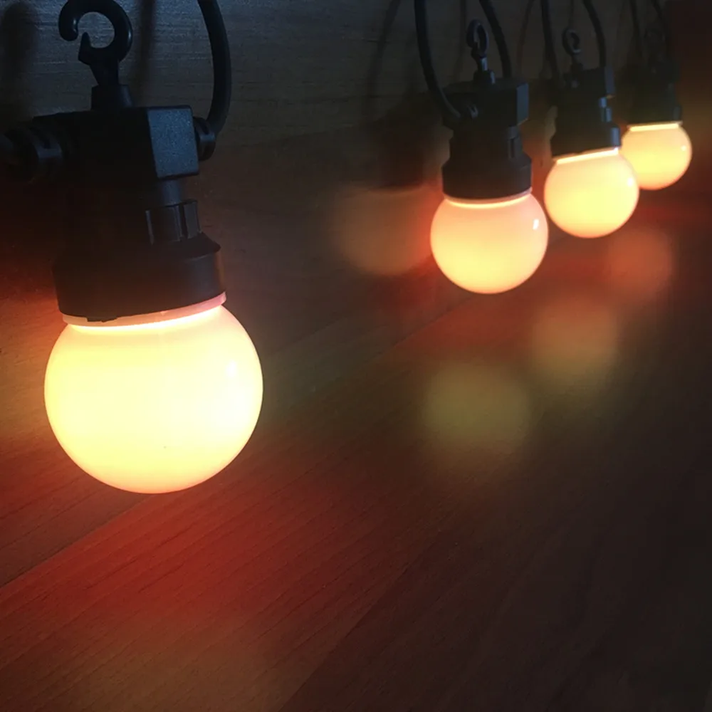 VNL IP65 RGB круглые G50 молочные лампочки соединяемые наружные гирлянды для свадьбы