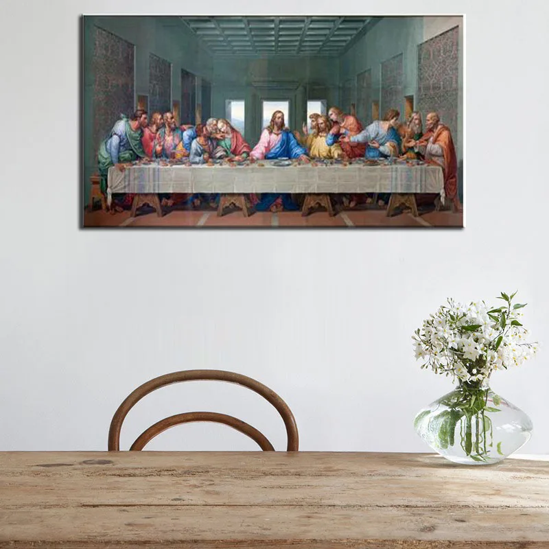 Да Винчи Иисуса вечеря картина на стену полотно рисунок напечатанная для