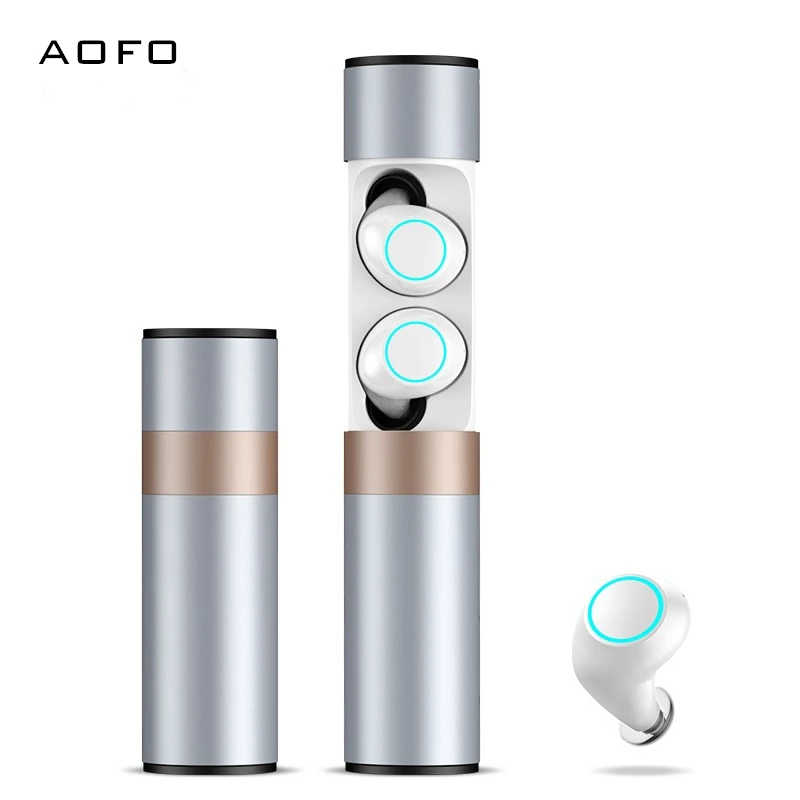 AOFO 2018 Новое поступление наушники вкладыши TWS с синий зуб J1 In Ear Беспроводной
