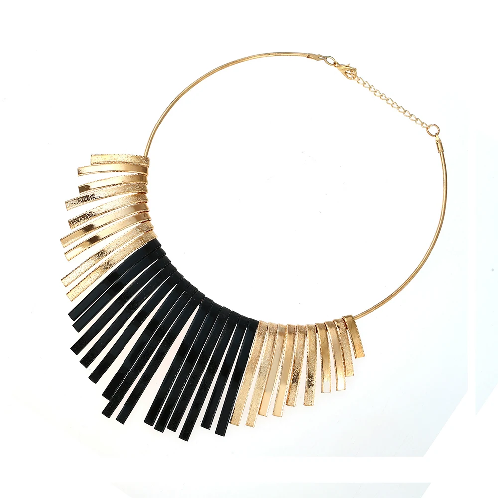 Металлические преувеличенные кисточки металлические ожерелья с воротником