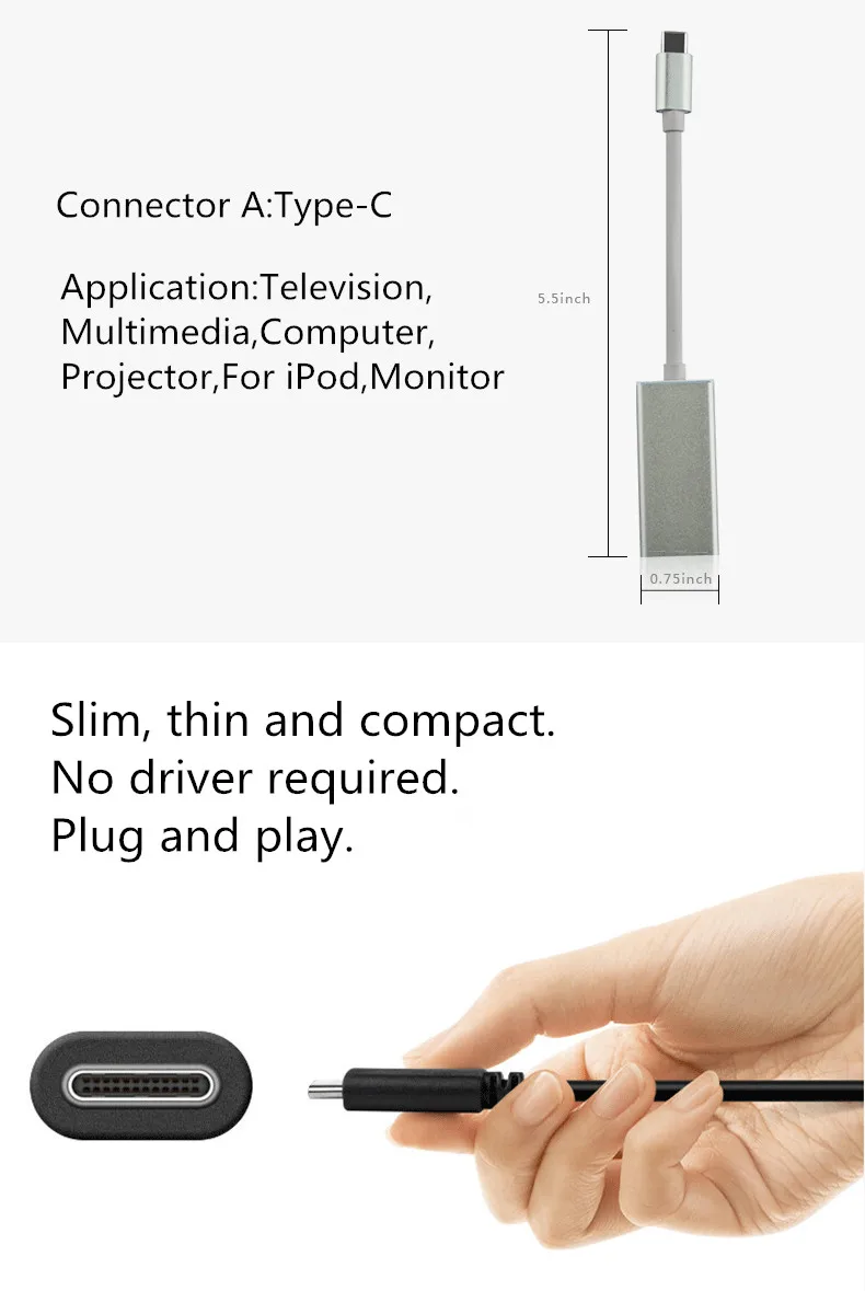 TYPE-C USB 3.1 To MINI DP Macbook HD Converter Apple Millet Dell to Mini for MacBook Pro |