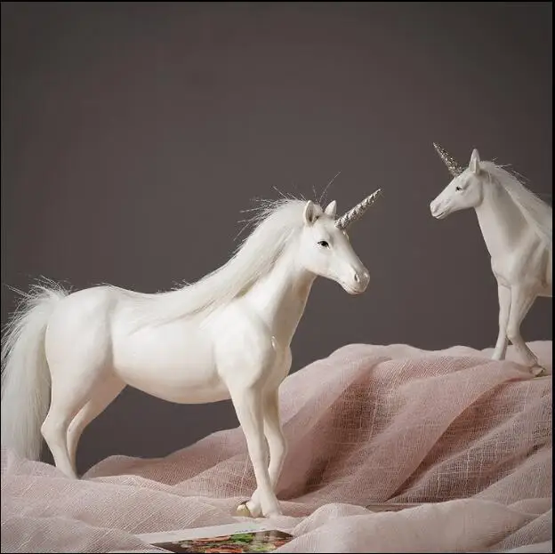 Белый орнамент с единорогами Смола Unicornio работа минималистичный современный декор для гостиной натуральные Детские аксессуары для дома