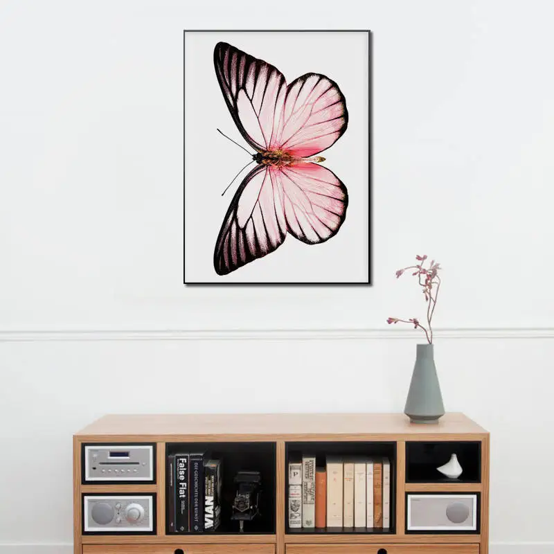 Без рамки КРАСОТА живопись на холсте бабочка скандинавские животные настенные