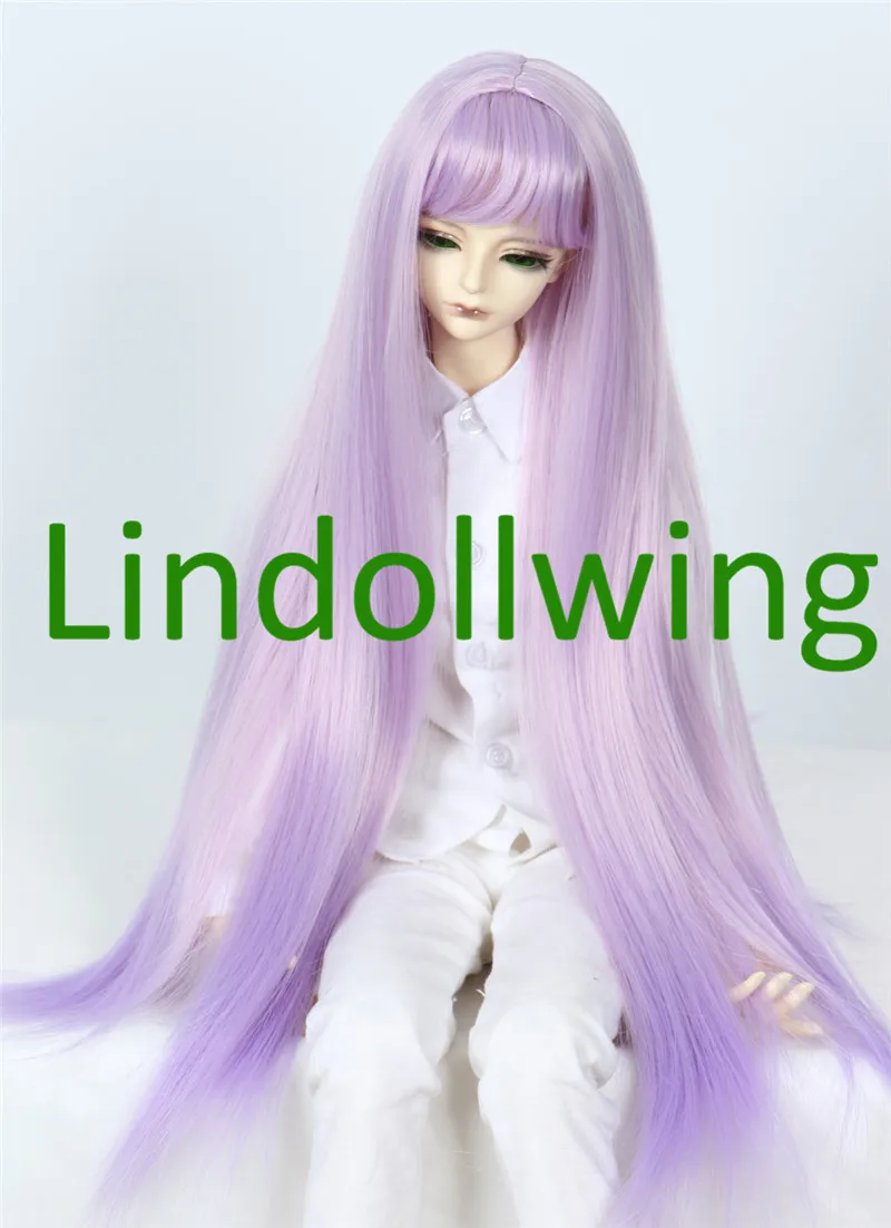 1/3 BJD парик Pullip Dal DD SD LUT Dollfie кукла 8 9 дюймов Длинные розовые фиолетовые смешанные