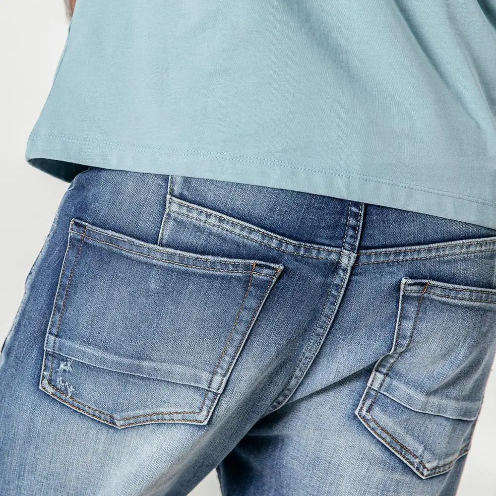 Мужские облегающие брюки из денима SIMWOOD джинсы длиной до щиколотки 2019 уличные