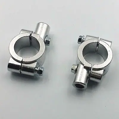 Серебряное 1 &quot25 мм руль M10 10 зеркальные зажимы крепление для Honda Kawasaki Suzuki|Боковые
