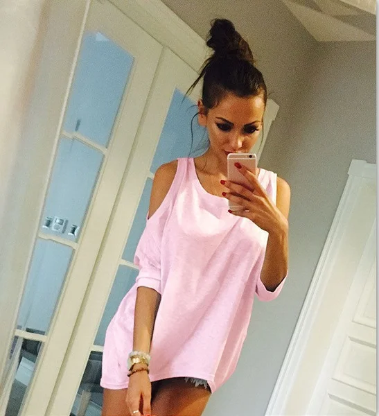 Женская Свободная блузка без бретелек ZOGAA Повседневная Блузка с длинным рукавом