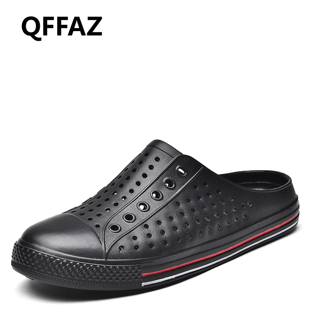 QFFAZ/мягкие мужские пляжные сандалии удобные сабо с эффектом памяти Повседневная