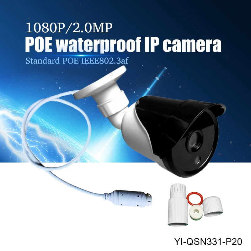 YiiSPO 4CH POE CCTV система 1080P ip камера с защитой от атмосферных воздействий ИК ночного