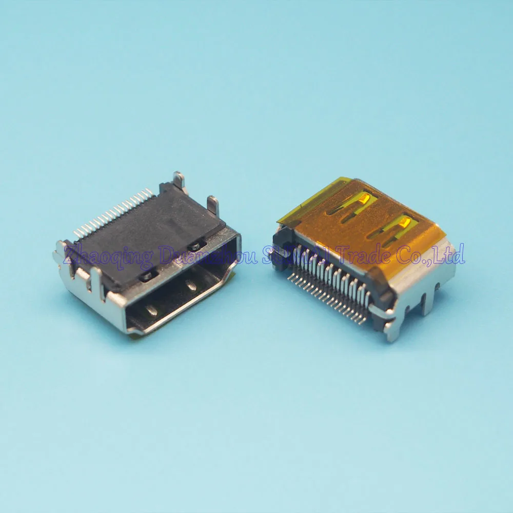 Высококачественный гнездовой разъем HDMI 100 шт./лот 19 контактный 4 фиксированных