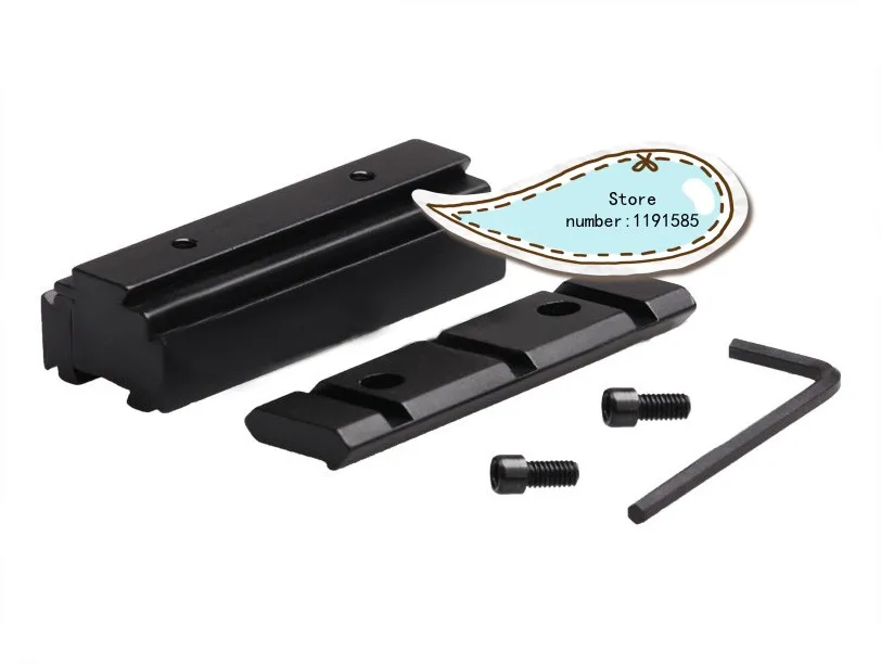 

Tactical Dovetail 11mm to 20mm Weaver Riser Rail rifle scope Mount base Adapter Converter Hunting Laser Accessories Black