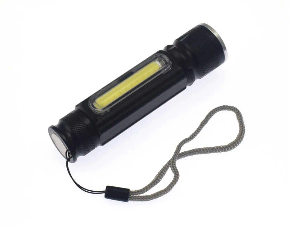 USB Перезаряжаемый Аккумулятор для светодиодного фонарика XML-T6 фонарь на светодиодах COB боковой свет Электрический фонарь ночник Сильный Магнит База ночник