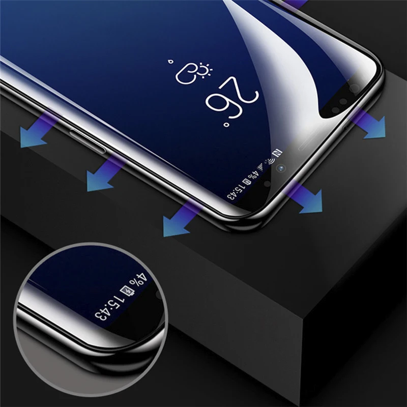 6D полное покрытие для Samsung Galaxy S8 S9 Примечание 8 9 Экран Защитная пленка плюс мягкий