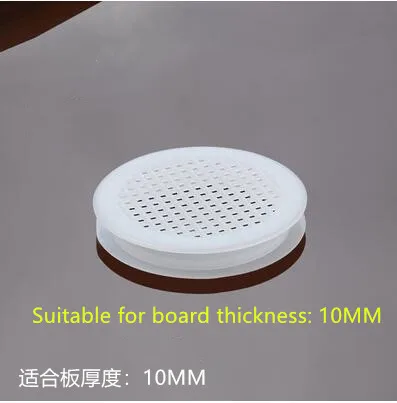 10MM 10 компл. Двухсторонние пластиковые крышки вентиляционных отверстий 58 мм круглая сетка отверстие жалюзи Вентиляция для шкафа обуви шкаф мебель аксессуары - Цвет: 10MM
