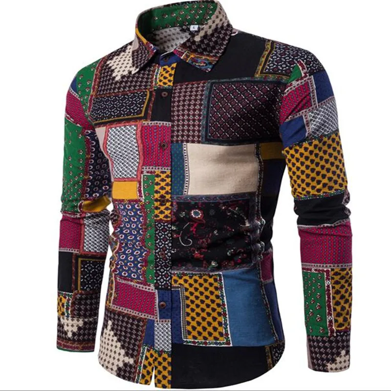 2020 Модная рубашка мужские льняные классические рубашки мужская приталенная