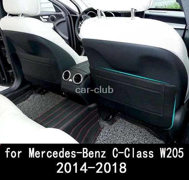 Кожаный чехол на заднее сиденье автомобиля для Mercedes Benz C Class W205 C180 C200 C250 C220 C300 C400 2014