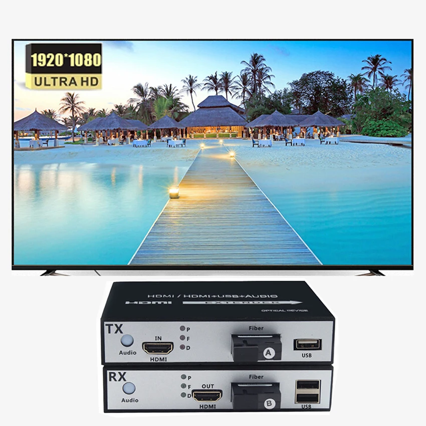 1 пара канальный 1080P HDMI волоконно оптический видео удлинитель 20 км в конвертер SC