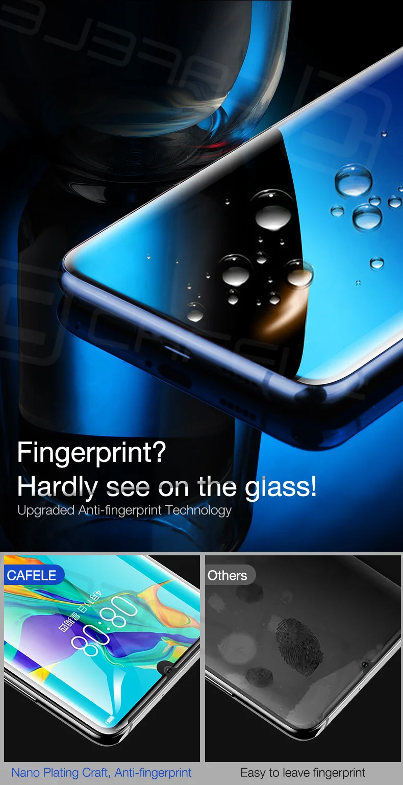 CAFELE Защита экрана для huawei P30 pro закаленное стекло 9H HD прозрачное Защитное стекло для huawei P30pro полное покрытие анти-синий