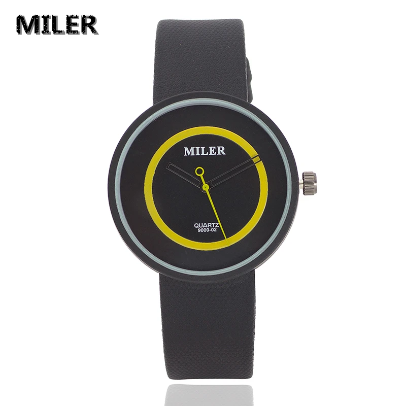 MILER новые модные часы женские кожаный ремешок креативный цветной циферблат