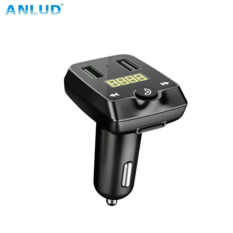 ANLUD Bluetooth fm-передатчик беспроводной Автомобильный MP3-плеер с двумя usb-портами автомобильное зарядное устройство HandsFree Bluetooth автомобильный комплект поддержка FLAC