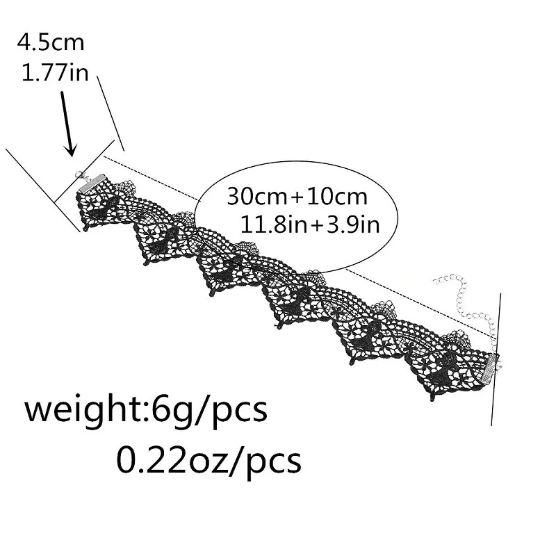 Новые черные/белые кружевные ожерелья-Чокеры с бабочками для женщин длина 30 см