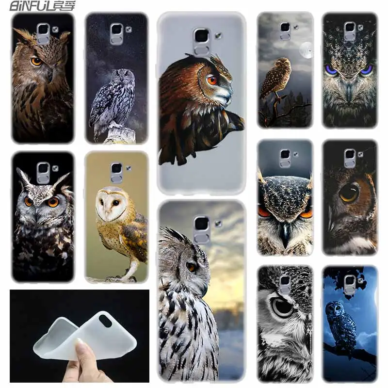 Мягкий чехол из ТПУ для Samsung Galaxy J6 J8 J5 J7 J4 Core Plus 2018 2016 2017 EU Prime Pro Ace Bird Eagle Animal Owl