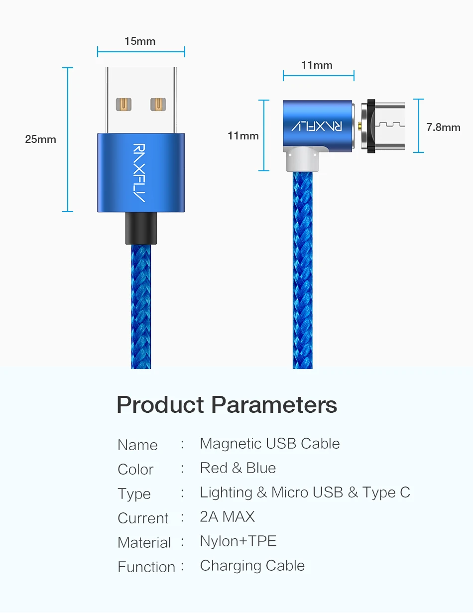 RAXFLY Магнитный зарядный кабель для iPhone Nokia 7 8 6 плюс 5 5S магнит Lightning/зарядка через usb провод Micro USB шнур Тип C магнитная зарядка для зарядка для айфона