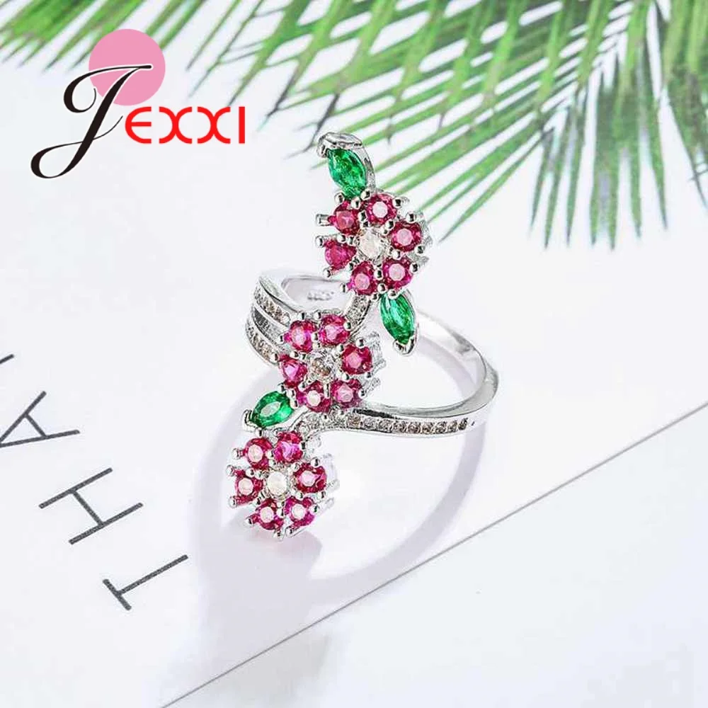 Женское кольцо в вечерние цветка из серебра 925 пробы|ring rose|rose red ringring ring |