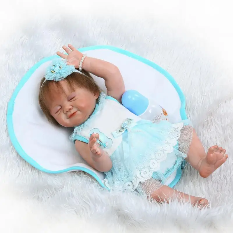Полностью силиконовая кукла reborn для маленькой девочки NPK брендовая укоренившая