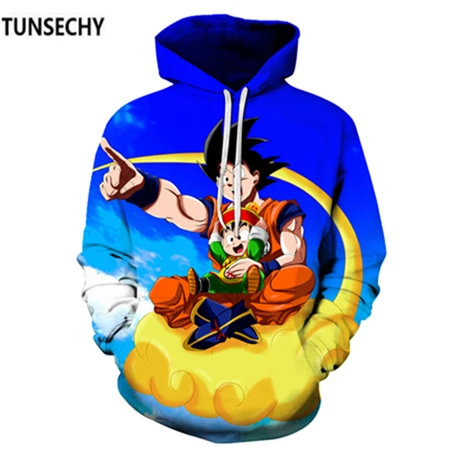 Бренд tunsechy Dragon Ball 3D толстовки с капюшоном для мужчин и женщин толстовка Dragon Ball Z Аниме модные повседневные спортивные костюмы с капюшоном для мальчиков