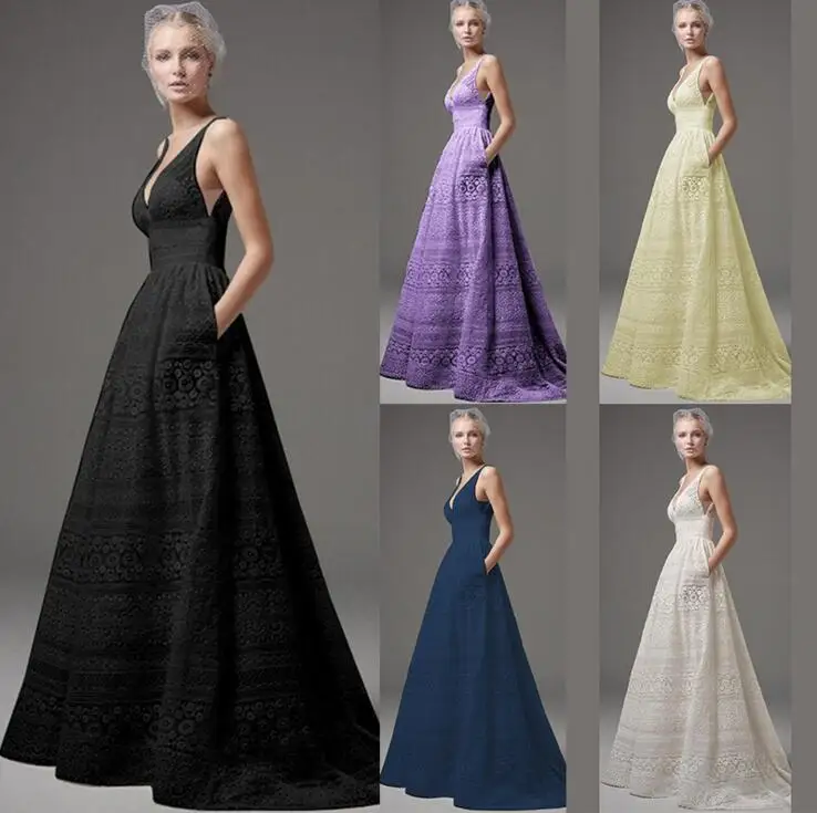 Женское белое кружевное платье Элегантное Длинное Платье макси с вырезами