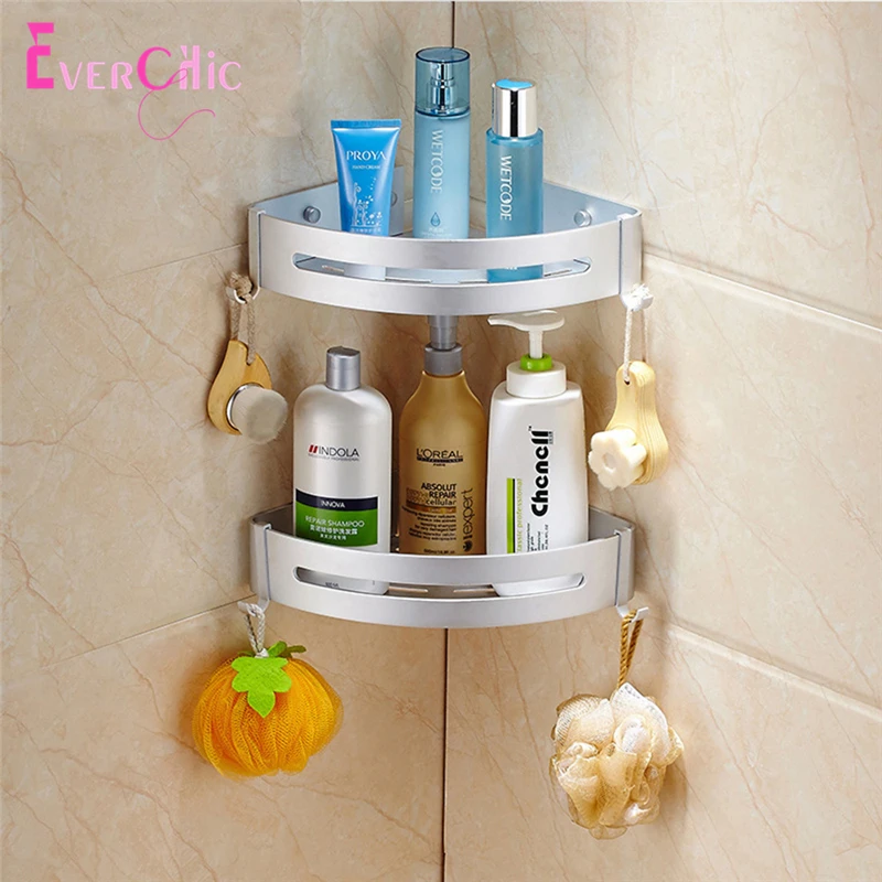 Полка для душевой комнаты уголок ванной полка из нержавеющей стали 304 настенная 2