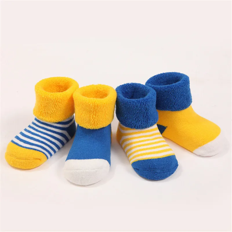

4pair Baby Cotton Socks Warm Winter Baby Boy Girl Socks Floor Socks Winter Thicken Warm Newborn Antiskid Socks Kids