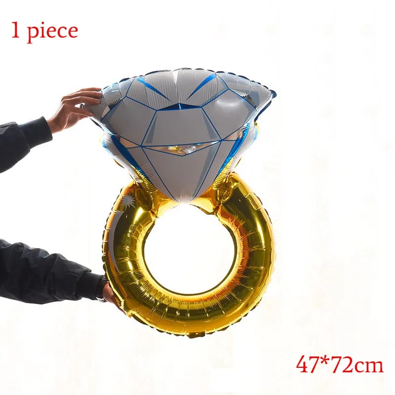 diamond ring balloon Pinata Единорог ламы воздушные шары ламы Альпака воздушный шар из фольги для вечеринок животных Baby Shower поставки с днем рождения украшения Дети - Цвет: diamond ring balloon