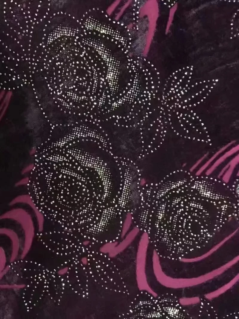 High quality african velvet lace fabric with stones 5 yards per lot silk embroidery CNR-48 | Дом и сад