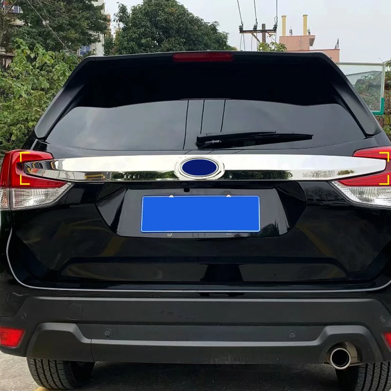 Автомобильный Стайлинг из нержавеющей стали Задняя Крышка багажника номерного знака верхняя крышка отделка 1 шт. для Subaru Forester SK