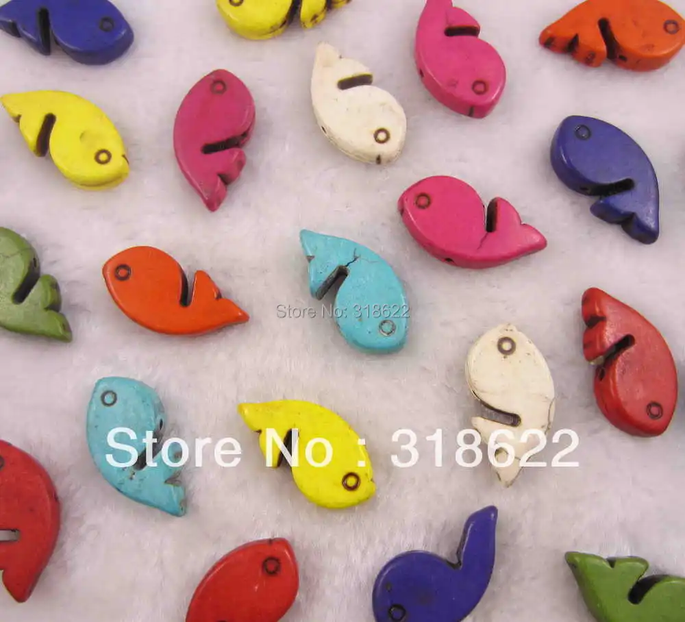 2015 топ модная Акция Howlite Бесплатная доставка 100 шт./лот 16*32*7 мм Дельфин натуральные