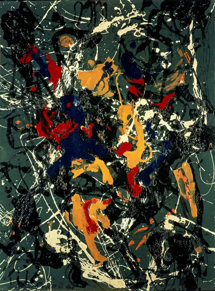 

100% handmade Abstract Oil Painting reproduction on linen canvas,number 3 by jackson pollock,Free Shipping,