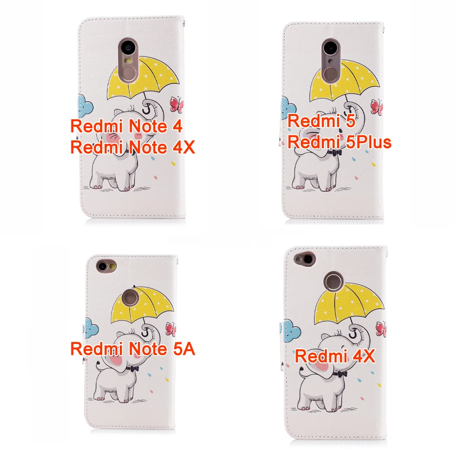 Кожаный чехол Desyner для Xiaomi Redmi 5 Plus 4X из искусственной кожи кошелек телефона Note 4 5A